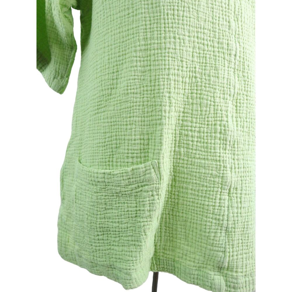 Soft Surroundings Size M Araza Gauze Tunic 2ek38 Green Altered - Picture 7 of 9